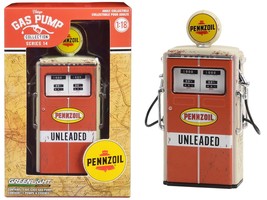 1954 Tokheim 350 Twin Gas Pump &quot;Pennzoil Unleaded&quot; Orange and Beige (Wea... - $24.44