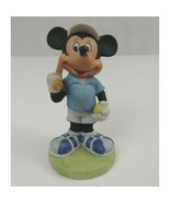 Vintage Disney Mickey Mouse Playing Tennis Porcelain Ceramic Figurine Korea - $185.14 MXN