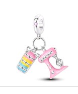 Macaron simil pandora charms,pastry charm for pandora,gift charm for pan... - $26.06 CAD