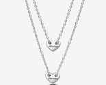Sterling silver Forever &amp; Always Splittable Heart Collier Necklaces 3932... - $28.80
