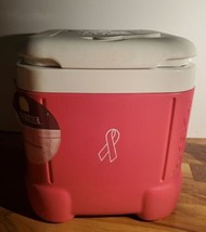 Igloo Ice Cube Pink Breast Cancer Ribbon Cooler 12qt 14 Cans Outdoor Beach - $59.39