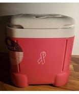 Igloo Ice Cube Pink Breast Cancer Ribbon Cooler 12qt 14 Cans Outdoor Beach - £46.43 GBP