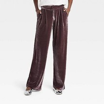 Women&#39;S High-Rise Velour Trouser Pants - Mauve 16 - $31.99