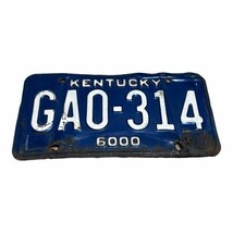 Vintage Kentucky 6000 Collectible License Plate Original Tag Blue # GAO ... - $26.17