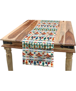 Mexican Table Runner, Latin American Cultural Native Borders Indigenous ... - £21.11 GBP