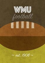 NCAA College Football Team Poster Art Print w/est Year WMU - $24.74