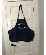 Vintage Navy Blue Chef&#39;s Apron HERSHEY&#39;S COOKIE SHOP Made in USA - £14.37 GBP