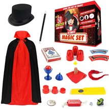 Magic Kit For Kids | Magic Tricks Set For Kids Age 6 8 10 12 | Magician Costume  - £43.57 GBP