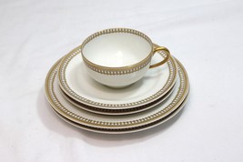 Haviland Limoges France Gold Set of 4 Plate Saucers Cup - £23.30 GBP