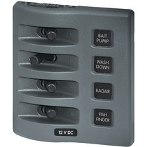 Blue Sea 4305 WeatherDeck 12V DC Waterproof Switch Panel - 4 Posistion [4305] - £36.81 GBP