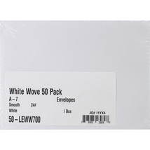 Leader A7 Envelopes (5.25&quot;X7.25&quot;) 50/Pkg-White - £18.23 GBP
