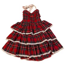 Dollcake Daddy&#39;s Girl Red Tartan Dress Sz 7 NWT RARE HTF Size - £189.03 GBP