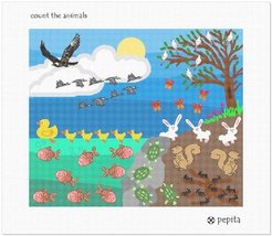 Pepita Needlepoint Canvas: Count The Animals, 12&quot; x 10&quot; - £67.65 GBP+