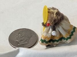 Vtg Original Real Fur Little Mouse Factory USA mouse Tennis Racket Yell ... - $443.89 MXN