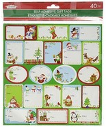 40 Self Adhesive Holiday Christmas Glitter Embossed Gift Tags - $6.92