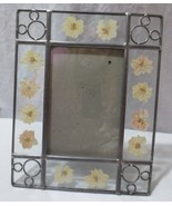 Disney Mickey Mouse Leaded Glass with pressed dried flowers picture fram... - £47.25 GBP