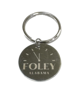 Foley, Alabama Clock Tower Stainless Steel Round Keychain - $14.70