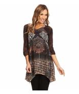 High Secret Women&#39;s Brown Mid Sleeve Tunic (Large) - $48.99