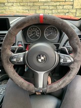 Suede Steering Wheel Cover For Bmw F87 M2 F80 M3 F82 M4 M5 F12 F13 M6 F8... - £31.37 GBP