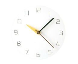 Moro Design 3 Color Hands Wall Clock non Ticking Silent Clock (Classic Yellow)