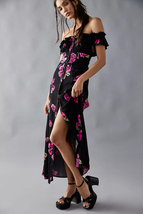 New Free People She&#39;s A Dream Midi Dress OTS $168 MEDIUM Black  - £69.19 GBP