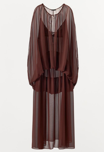 ZARA BNWT 2025. BROWN FLOWING MAXI DRESS BOHO. 5919/608/700 Item image 2