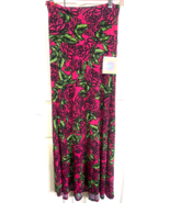 Lularoe Maxi XXS Fuschia &amp; Green Floor Length Floral Skirt NEW - €12,79 EUR