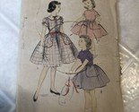 Vintage Advance Pattern 8279 Girls Full Skirt Dress Size 4 CUT COMPLETE - $11.88