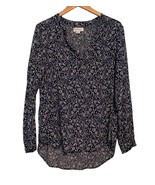 Velvet by Graham and Spencer Blouse Womens XL Blue White Long Sleeves Vi... - $424.43 MXN