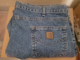 Carhartt Jeans Mens 38x34 Blue Medium Wash B17-STW Relaxed Fit  - £27.34 GBP
