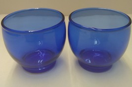 Indiana Glass Elegance Cobalt blue 2 Piece 2.5&quot; Roly-Poly Votives or Tea... - $12.16