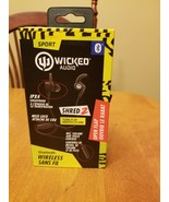 WICKED Audio SHRED 2 SPORT Bluetooth Wireless IPX4 Headphones NEW - $21.89