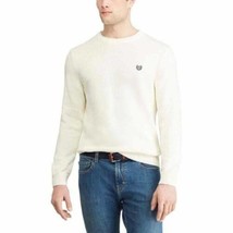 Mens Sweater Chaps Long Sleeve Crewneck Beige Knit Pullover $60 NEW-size S - £23.19 GBP
