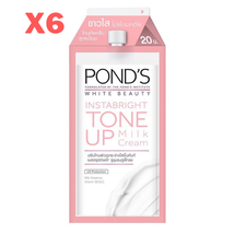 6X Pond&#39;S White Beauty Instabright TONE up Milk Cream Light Facial Skin Care 7G - £27.79 GBP