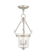 Livex Cortland 2 Light Pendant In Polished Nickel - $406.31