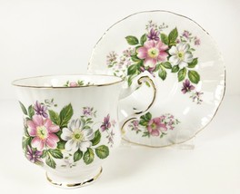 Paragon Tea Cup And Saucer England Flower Festival A Teacup Pink White Dogwood - £11.66 GBP