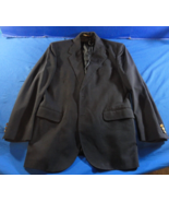 2 BUTTON DESIGNER BRASSARD 100% WORSTED WOOL BLACK SUIT JACKET 42L - €27,21 EUR