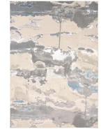 12&#39; X 15&#39; Ivory Gray And Blue Abstract Area Rug - €1.411,35 EUR