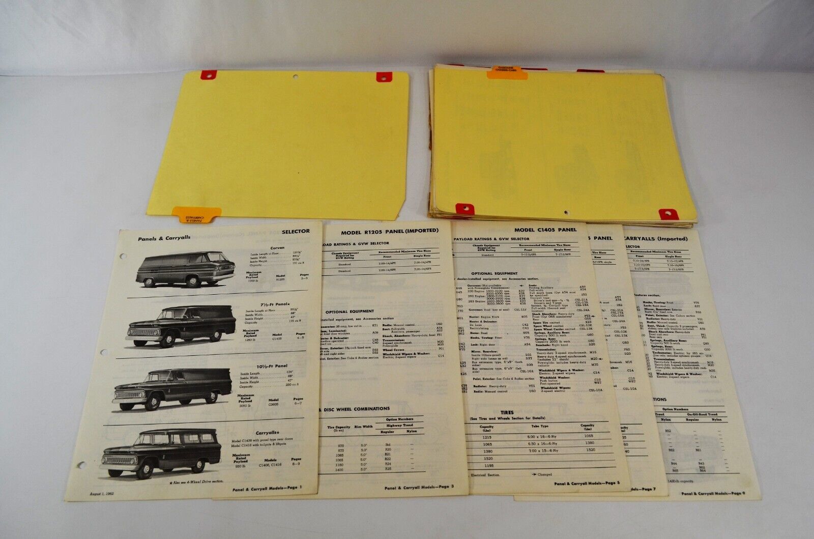 Primary image for 1960s Chevy Trucks Diagrams Specifications Panel Vans Chassis Brochures Vtg