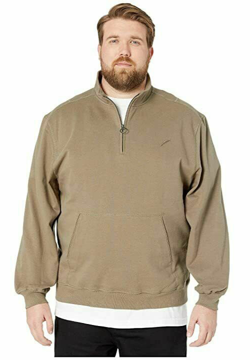 Primary image for Publish Brand Men's Index Mock Zip Fleece Sweatshirt - 100% Cotton Size L Olive
