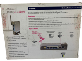 D-Link TMG5240 54Mbps Wireless LAN 4-Port Router T-Mobile Hotspot Networ... - $12.56