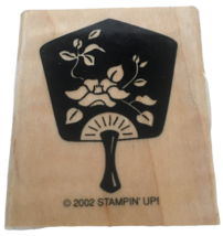 Stampin Up Rubber Stamp Japanese Hand Fan Decorative Asian Orient Card Making - £3.18 GBP