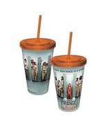 Orange Is The New Black TV Series Cast Plastic Travel Cup with Straw NEW... - £5.89 GBP