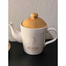 Tim Horton Coffee Pot &amp; Coffee Cup Mug Yellow Drinkware Canada Porcelan  - £30.79 GBP