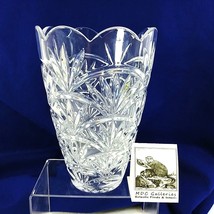 Vase TOWLE Crystal Bohemian Czech Art Glass Large Vintage 9&quot; - £48.72 GBP