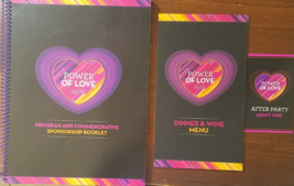 Power of Love Gala 2014 Program Commemorative Sponsorship Booklet, Menu &amp; Ticket - £15.58 GBP