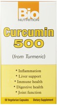 Bio Nutrition Curcummin 500 Vegi-Caps, 50 Count - £14.00 GBP