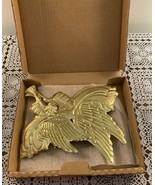 Home Interiors Two Gold Angels 13004 Wall Hanging Metal 9 Inch 7 Inch In... - £11.04 GBP