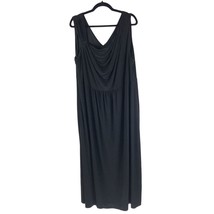 Tiana B Maxi Dress Sleeveless Draped Stretch Black 2X - £11.34 GBP