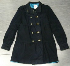 Xhilaration Women&#39;s Long Coat Size Black Aqua Green Liner Winter S Small - £27.96 GBP